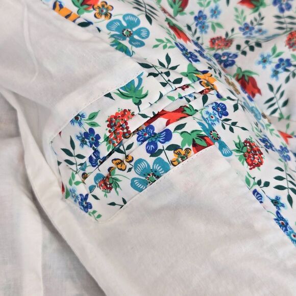 J CREW Campbell Blazer Ruffle Trim Size 0 in Liberty® Edenham Floral Jacket EUC - Picture 11 of 15